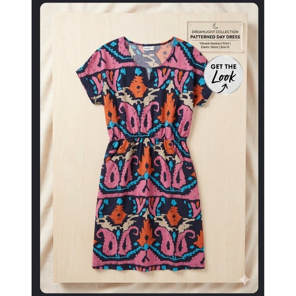 Junie Blake Dresses & Skirts - Junie Blake Dreamlight Collection Abstract Print Elastic Waist Day Dress Medium
